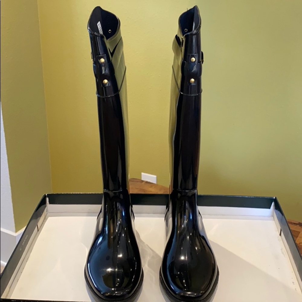 Ralph Lauren Black Rubber Boots